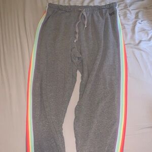 Victoria's Secret Pink Rainbow Stripe Joggers